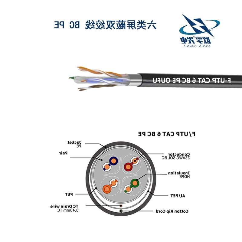 宁河区F/UTP6类4对屏蔽室外电缆(23AWG)
